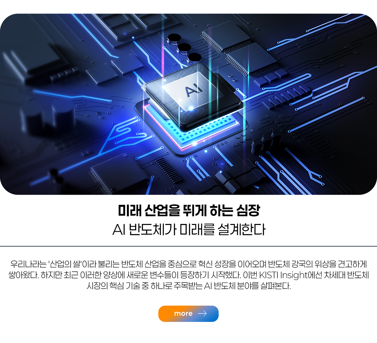 미래 산업을 뛰게 하는 심장 AI 반도체가 미래를 설계한다 more